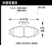 画像をギャラリービューアに読み込む, Hawk 86-92 Ford Taurus SHO / 89-92 Ford Thunderbird Super Coupe DTC-60 Race Rear Brake Pads