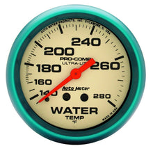 画像をギャラリービューアに読み込む, Autometer Ultra-Nite 66.7mm 140-280 Deg F Mechanical Water Temp Gauge