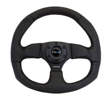 画像をギャラリービューアに読み込む, NRG Reinforced Steering Wheel (320mm Horizontal / 330mm Vertical) Leather w/Black Stitching