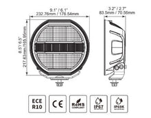画像をギャラリービューアに読み込む, Go Rhino Xplor Blackout Series Maxline LED Hi/Low Beam w/Multi DRL (Surface Mount) 9in. - Blk