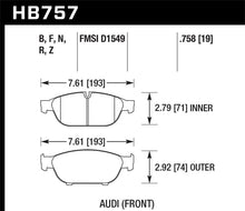 画像をギャラリービューアに読み込む, Hawk Audi 2013 A5 Quattro / 12-16 A6 Quattro/A7 Quattro/A8 Quattro HP Plus Front Brake Pads