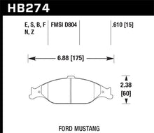 画像をギャラリービューアに読み込む, Hawk 99-04 Ford Mustang Base/GT Performance Ceramic Street Front Brake Pads
