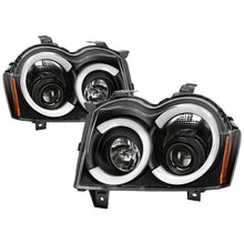 画像をギャラリービューアに読み込む, Spyder 05-07 Jeep Grand Cherokee - Light Bar Projector Headlights - Black - PRO-YD-JGC05V2-LB-BK