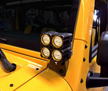 画像をギャラリービューアに読み込む, KC HiLiTES 07-18 Jeep JK A-Pillar Windshield Light Mount Bracket Set (Pair) - Black
