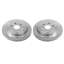 画像をギャラリービューアに読み込む, Power Stop 10-16 Cadillac SRX Rear Evolution Drilled &amp; Slotted Rotors - Pair