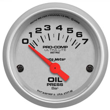 画像をギャラリービューアに読み込む, Autometer Ultra-Lite 52mm 0-7 Bar Electronic Oil Pressure Gauge