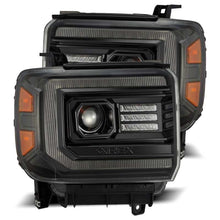 画像をギャラリービューアに読み込む, AlphaRex 14-18 GMC Sierra LUXX LED Proj Headlights Plnk Style Alpha Blk w/Activ Light/Seq Signal/DRL