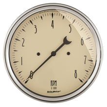 画像をギャラリービューアに読み込む, Autometer 5in Antique Beige In-Dash 8K RPM Tachometer Gauge
