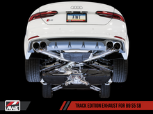 画像をギャラリービューアに読み込む, AWE Tuning Audi B9 S5 Sportback Track Edition Exhaust - Non-Resonated (Silver 102mm Tips)