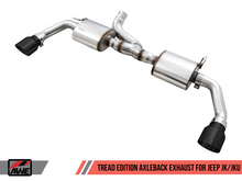 画像をギャラリービューアに読み込む, AWE Tuning 07-18 Jeep Wrangler JK/JKU 3.6L Tread Edition Axle-Back Dual Exhaust - Diamond Black Tips