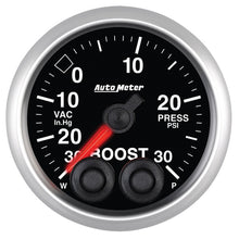画像をギャラリービューアに読み込む, Autometer Elite 52mm 30 In Hg/30 PSI Vacuum/Boost Peak and Warn Gauge w/ Electronic Control