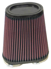 画像をギャラリービューアに読み込む, K&amp;N Universal Rubber Filter Dual Flange Oval Tprd 3.75in Base O/S W x 3.438in Top O/S W x 6.75in H
