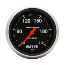 画像をギャラリービューアに読み込む, Autometer Sport-Comp 2-5/8in Water Temperature 60-210 Degrees F Stepper Motor Gauge