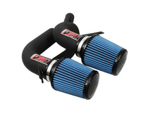 画像をギャラリービューアに読み込む, Injen 08-09 535i E60 3.0L L6 Twin intake &amp; AMSOIL Filters Wrinkle Black Short Ram Intake