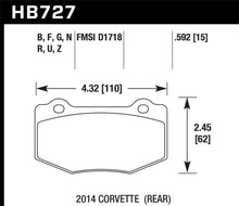 画像をギャラリービューアに読み込む, Hawk DTC-30 2015 Chevy Corvette Z06 Rear Race Brake Pads