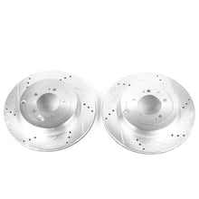 画像をギャラリービューアに読み込む, Power Stop 2008 Mitsubishi Lancer Rear Evolution Drilled &amp; Slotted Rotors - Pair