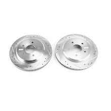 画像をギャラリービューアに読み込む, Power Stop 04-09 Cadillac XLR Rear Evolution Drilled &amp; Slotted Rotors - Pair