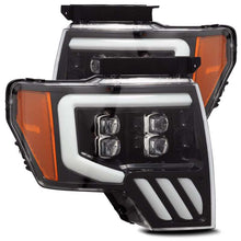 画像をギャラリービューアに読み込む, AlphaRex 09-14 Ford F-150 NOVA LED Proj Headlights Plank Style Gloss Black w/Activ Light/Seq Signal