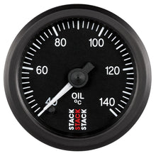 画像をギャラリービューアに読み込む, Autometer Stack 52mm 40-140 Deg C 1/8in NPTF Male Pro Stepper Motor Oil Temp Gauge - Black