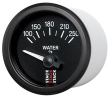 画像をギャラリービューアに読み込む, Autometer Stack 52mm 100-250 Deg F 1/8in NPTF Electric Water Temp Gauge - Black