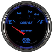 画像をギャラリービューアに読み込む, AutoMeter Gauge Fuel Level 2-5/8in. 73 Ohm(e) to 10 Ohm(f) Elec Cobalt