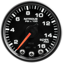 画像をギャラリービューアに読み込む, Autometer Spek-Pro Gauge Nitrous Press 2 1/16in 1600psi Stepper Motor W/Peak &amp; Warn Blk/Blk