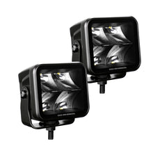 画像をギャラリービューアに読み込む, Go Rhino Xplor Blackout Series Cube LED Spot Light Kit (Surface/Threaded Stud Mnt) 2x2 - Blk (Pair)