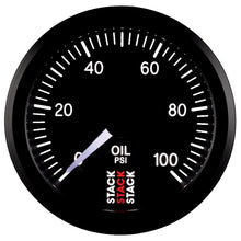 画像をギャラリービューアに読み込む, Autometer Stack 52mm 0-100 PSI 1/8in NPTF Male Pro Stepper Motor Oil Pressure Gauge - Black