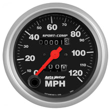 画像をギャラリービューアに読み込む, Autometer Sport-Comp 3-3/8 inch 120 MPH Mechanical Speedometer