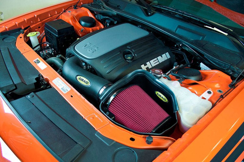 Airaid 11 - 14 Dodge Charger/Challenger MXP Intake System w/ Tube (Dry / Red Media) - R70オートパーツ【公式】