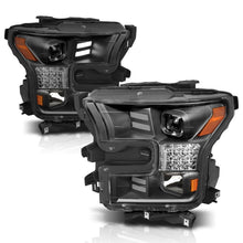 画像をギャラリービューアに読み込む, ANZO 15 - 17 Ford F - 150 Project Headlights w/ Plank Style Design Black w/ Amber Sequential Turn Signal - R70オートパーツ【公式】