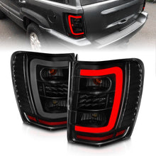 画像をギャラリービューアに読み込む, ANZO 1999 - 2004 Jeep Grand Cherokee LED Tail Lights w/ Light Bar Black Housing Smoke Lens - R70オートパーツ【公式】