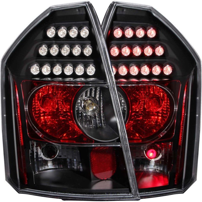 ANZO 2005 - 2007 Chrysler 300C LED Taillights Black - R70オートパーツ【公式】