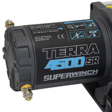 画像をギャラリービューアに読み込む, Superwinch 4500 LBS 12V DC 1/4in x 50ft Synthetic Rope Terra 4500SR Winch - Gray Wrinkle