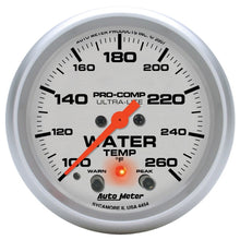 画像をギャラリービューアに読み込む, Autometer 66.7mm 100-260 degree F Full Sweep Electronic w/ Peak and Warning Water Temperature Gauge
