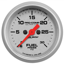 画像をギャラリービューアに読み込む, Autometer Ultra-Lite 52mm 0-30 PSI Full Sweep Electronic Fuel Pressure Gauge