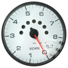 画像をギャラリービューアに読み込む, Autometer Spek-Pro Gauge Tachometer 5in 8K Rpm W/Shift Light &amp; Peak Mem White/Black
