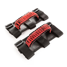 画像をギャラリービューアに読み込む, Rugged Ridge Paracord Grab Handles Red/Black Pair