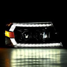 画像をギャラリービューアに読み込む, AlphaRex 04-08 Ford F150 PRO-Series Projector Headlights Chrome w/ Sequential Signal and DRL