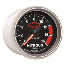 画像をギャラリービューアに読み込む, Autometer GM Bowtie Black 2-1/16in 0-1600 PSI Nitrous Pressure - Digital Stepper Motor