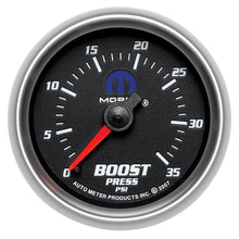 画像をギャラリービューアに読み込む, AutoMeter Gauge Boost 2-1/16in. 35PSI Mechanical Black Mopar
