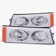 画像をギャラリービューアに読み込む, ANZO 2003-2006 Chevrolet Silverado 1500 Euro Parking Lights Crystal
