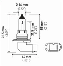 画像をギャラリービューアに読み込む, Hella 9006 12V 55W Halogen Bulb