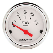 画像をギャラリービューアに読み込む, Autometer Arctic White 52mm 0-30 OHM Short Sweep Electronic Fuel Level Gauge