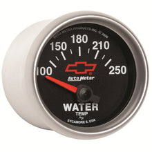 画像をギャラリービューアに読み込む, Autometer GM Bowtie Black 2-1/16in 100-250 F Pedestal Electronic Water Temp Gauge