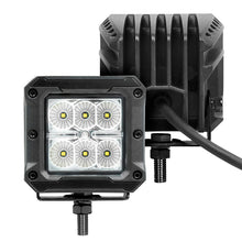 画像をギャラリービューアに読み込む, Go Rhino Xplor Bright Series Cube LED Flood Light Kit (Surface/Threaded Stud Mount) 3x3 - Blk (Pair)