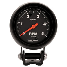 画像をギャラリービューアに読み込む, Autometer Z-Series 2-5/8in 5K RPM Diesel Pedestal Tachometer Gauge