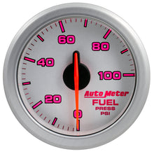 画像をギャラリービューアに読み込む, Autometer Airdrive 2-1/6in Fuel Pressure Gauge 0-100 PSI - Silver