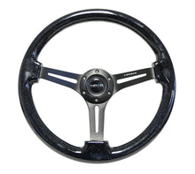 画像をギャラリービューアに読み込む, NRG Reinforced Steering Wheel (350mm / 3in. Deep) Black Multi Color Flake Wood w/ Black Matte Center