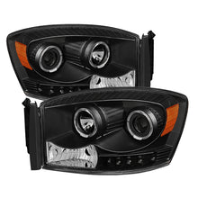 画像をギャラリービューアに読み込む, xTune Dodge Ram 1500 06-08 / Ram 2500/3500 06-09 Halo Projector Headlights Black PRO-JH-DR06-LED-BK